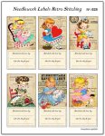 Cross Stitch Gift Tags Needlework Labels Retro Stitching No.028 (image for) Cross Stitch Gift Tags Needlework Labels Retro Stitching No.028